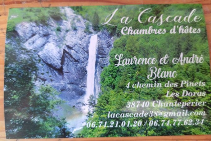 Cascade de Confolens carte de visite