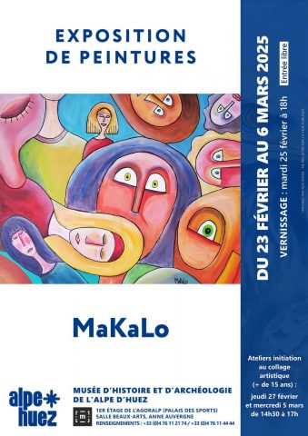 Exposition de peintures Makalo_Alpe d’Huez